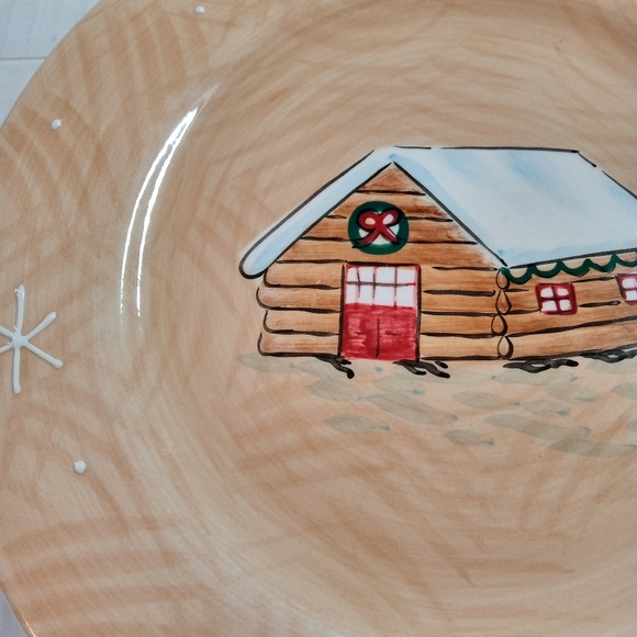 HOME Northwoods Collection Cabin Snowflake 8"Salad Plate - Picture 2 of 5
